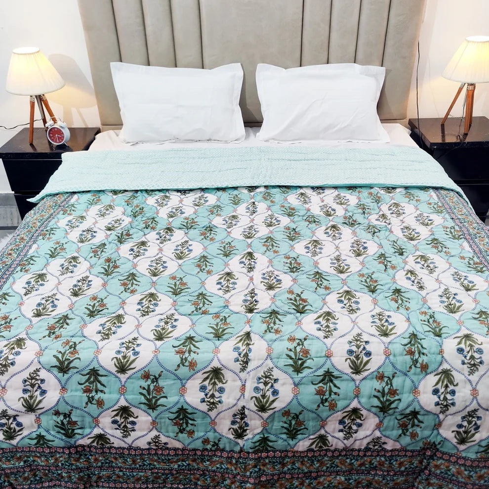 The Enchanting Embrace of Mulmul: Experience Luxury with Thejaipuri.com's 100% Cotton Quilts